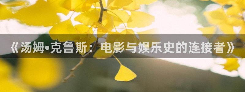 桔子mv在线观看：《汤姆•克鲁斯：电影与娱乐史的连接者》